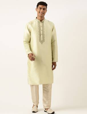 Pistachio embroidery kurta set 1