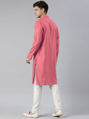 Onion pink embroidered kurta set 5