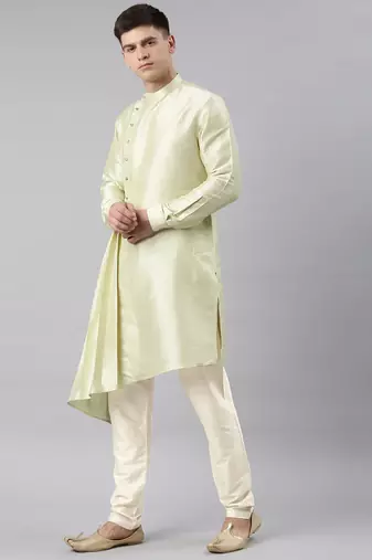 Mint green drape kurta