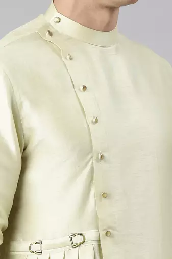 Mint green drape kurta