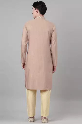 Sepia embroidered kurta set