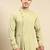 Pistachio side placket asymetrical drape kurta set