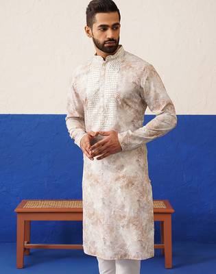 Floral embroidered ceremonial kurta set 2