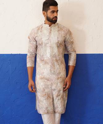 Floral embroidered ceremonial kurta set 5