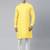 Light yellow asymmetrical kurta set