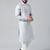 Cotton grey booti side open kurta set