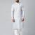 Cotton grey booti side open kurta set