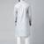 Cotton grey booti side open kurta set