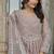Peach Embroidered net salwar suit
