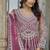 Rani pink Embroidered net salwar suit