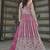 Rani pink Embroidered net salwar suit