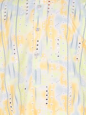 Multicolor mirror embriodered cotton kurta with pyjama set 5
