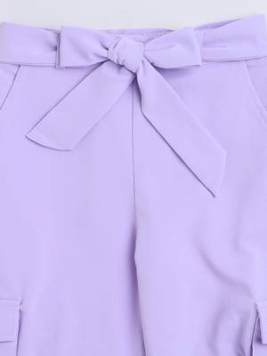 Lilac wrap style solid embriodered co-ord set 5