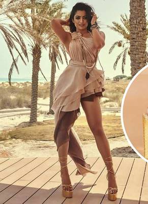 Gold solid synthetic leather heels 5