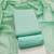 Pastel green printed cotton salwar suit material with subtle striped dupatta