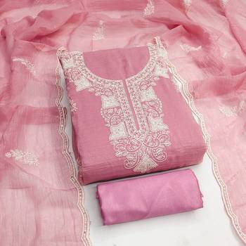 Graceful cranchi embroidered salwar suit material set 1