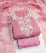 Graceful cranchi embroidered salwar suit material set