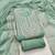 Elegant pista green georgette embroidered salwar suit material with santoon bottom