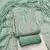 pista green georgette embroidered salwar suit material with santoon bottom