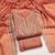 Orange georgette embroidered salwar suit material with santoon bottom