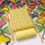 Yellow cotton jacquard salwar suit material with multicolor cotton dupatta