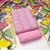 Pink cotton jacquard salwar suit material with multicolor cotton dupatta