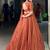 Beautiful Rust Orange Silk Thread Embroidered Lehenga Choli