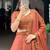 Beautiful Rust Orange Silk Thread Embroidered Lehenga Choli