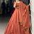 Beautiful Rust Orange Silk Thread Embroidered Lehenga Choli