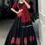 Black Pure Cotton Patch Work Navratri Wear Lehenga Choli