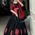Black Pure Cotton Patch Work Navratri Wear Lehenga Choli