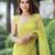Parrot Green soft Nylon Net Zari Embroidered Saree
