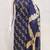 Blue elegant printed cotton salwar suit material with tie-dye najmin dupatta