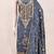 Blue jalpari silk embroidered salwar suit material with santoon bottom
