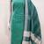 Green cotton jacquard salwar suit material with woven cotton dupatta