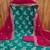 Elegant green zomata embroidered salwar suit material with contrasting dupatta