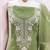 Graceful mustard yellow cranchi embroidered salwar suit material set