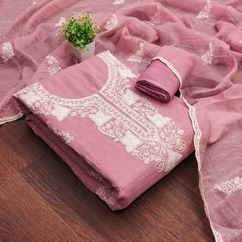 Graceful cranchi embroidered salwar suit material set 5