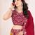 Beautiful Red Silk Sequins Embroidered Wedding Wear Lehenga Choli
