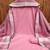 Soothing pink cotton printed salwar suit material set