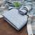 Soothing grey cotton printed salwar suit material set