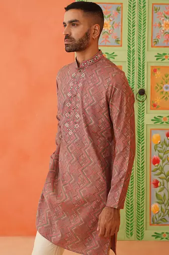 Satin printed kurtas