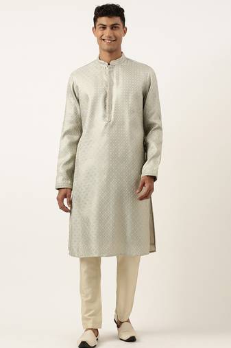 Festive grey zari kurtas