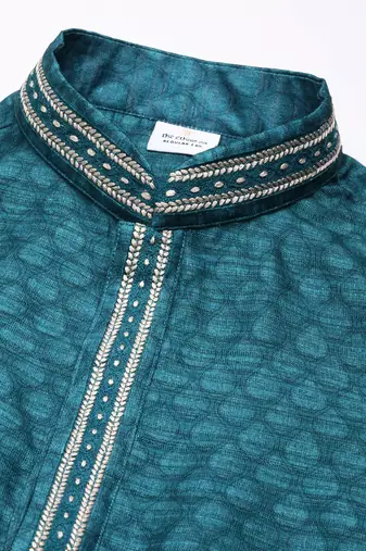 Green cotton printed kurtas