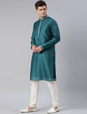 Green cotton printed kurtas 3