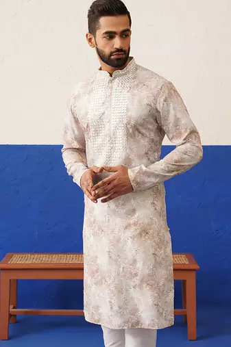 Floral embroidered ceremonial kurtas