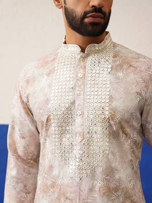 Floral embroidered ceremonial kurtas 4