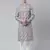 Grey ikat printed kurtas