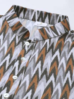 Grey ikat printed kurtas 2