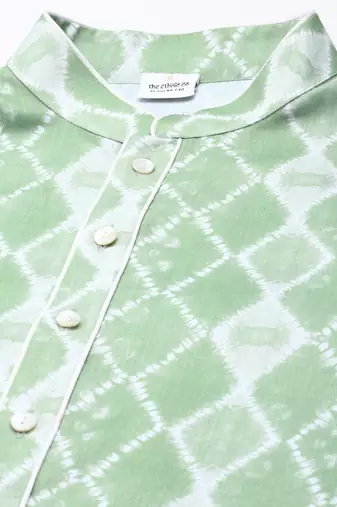 Light green tie dye kurtas